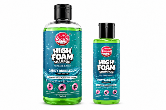 AUTOCandy High Foam Car Shampoo 400ml – pH Neutral, Wax Infused Shine, Removes Tough Dirt & Stains, Safe for Ceramic & PPF, Works with Bucket Wash & Foam Cannon