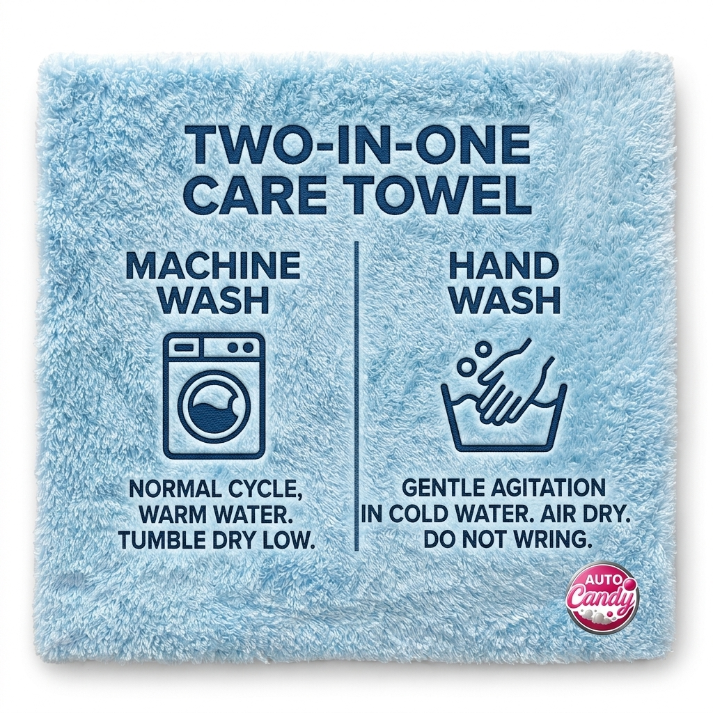 AUTOCandy EasyBuff 650 GSM Edgeless Microfibre Cloth (40 x 40 cm) – Ultra-Plush Car & Bike Drying Towel  – Scratch-Free, Streak-Free, Super-Absorbent – Safe on Paint/PPF/Ceramic Pack Of 2