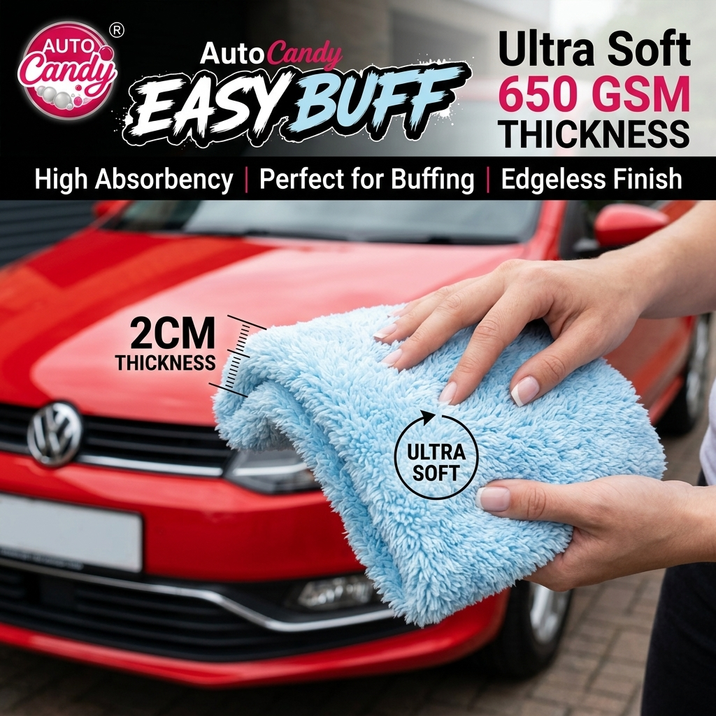 AUTO Candy High Foam Car Shampoo 400ml with Chenille Wash Mitt | pH Neutral Snow Foam | Scratch-Free Car & Bike Cleaning | Safe for Ceramic, PPF & Wraps (400Ml + 1 Wash Mist)